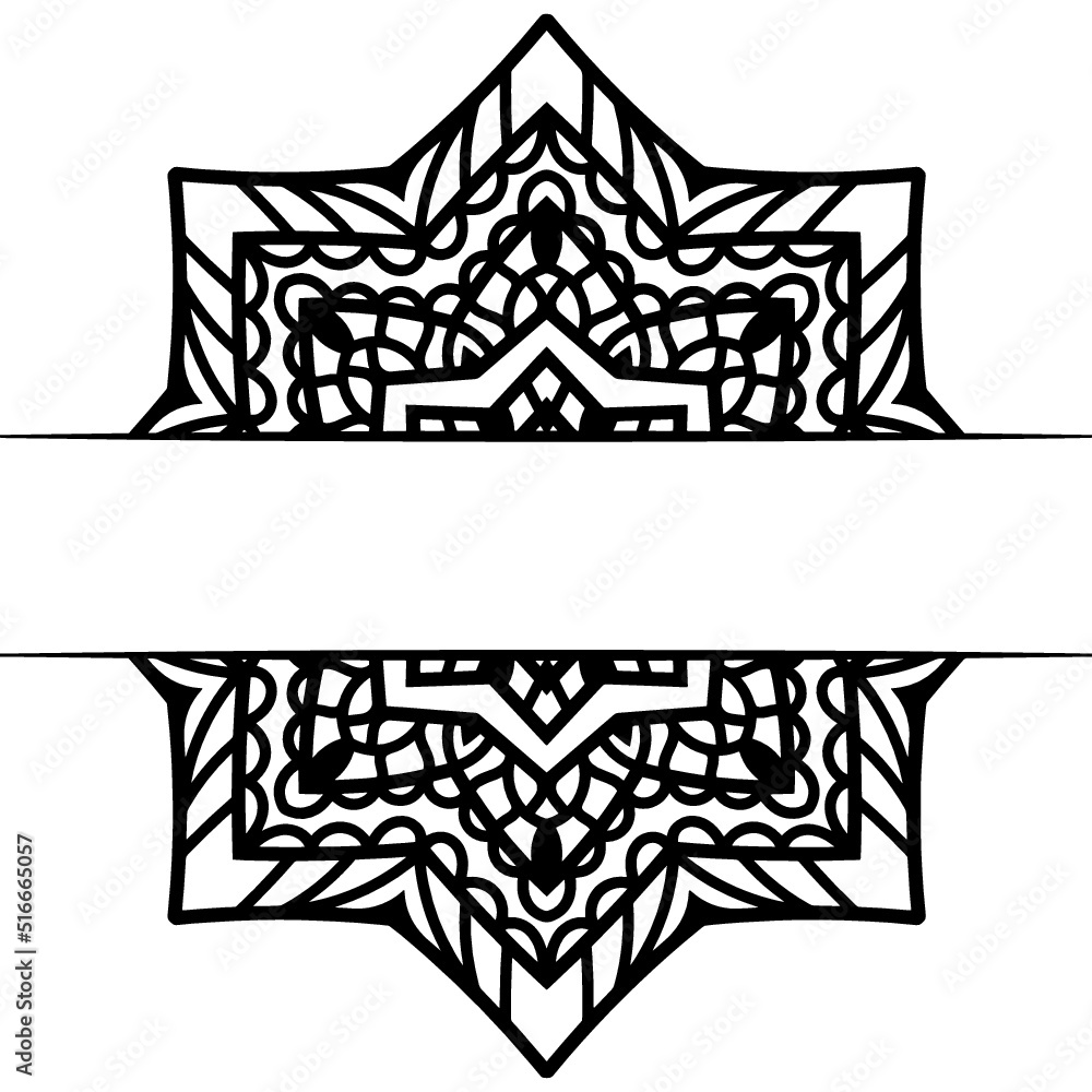 Fototapeta premium Get crafting with this Mandala Wreath Monogram Split and Heart Arrow SVG Bundle For Cut File Circle Border Wreath SVG Monogram Flower Border incorporate this design to apparel, scrapbooks or decals