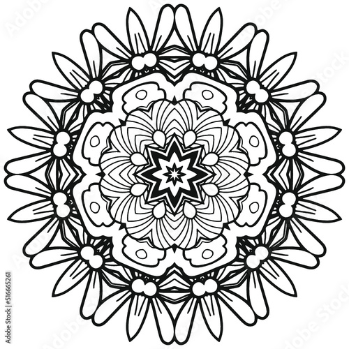 Ready to Print Printables Paper Mandala Coloring for Adult Therapy Relaxation Doodle Flowers Children Art Pattern Floral Relaxing Art Ready made Sketch Drawing Kids and Adult Kids A-Z Family 