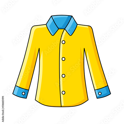 Yellow blue shirt isolated vector