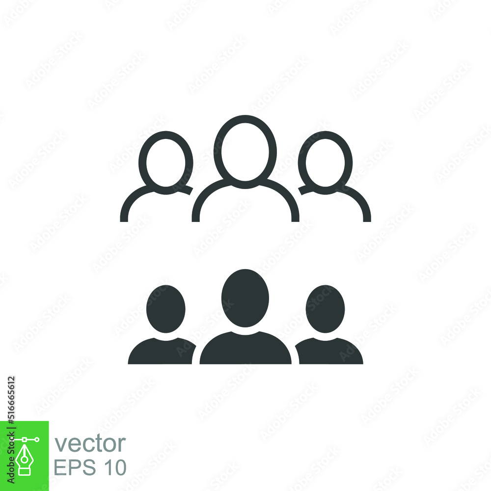 People glyph and line icon, persons solid and outline vector illustration, group linear pictogram isolated on black. EPS 10 People glyph and line icon, persons solid and outline vector illustration, group linear pictogram isolated on black. EPS 10