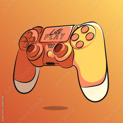 stick controller art illustration