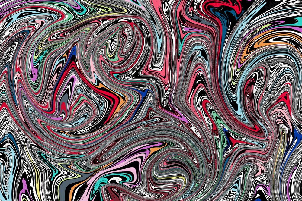 Obraz premium Multi colour swirling texture background abstract pattern