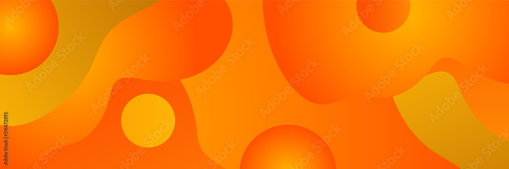 Orange abstract banner background. Vector abstract graphic design banner pattern background template.