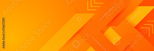 Orange abstract banner background. Vector abstract graphic design banner pattern background template.