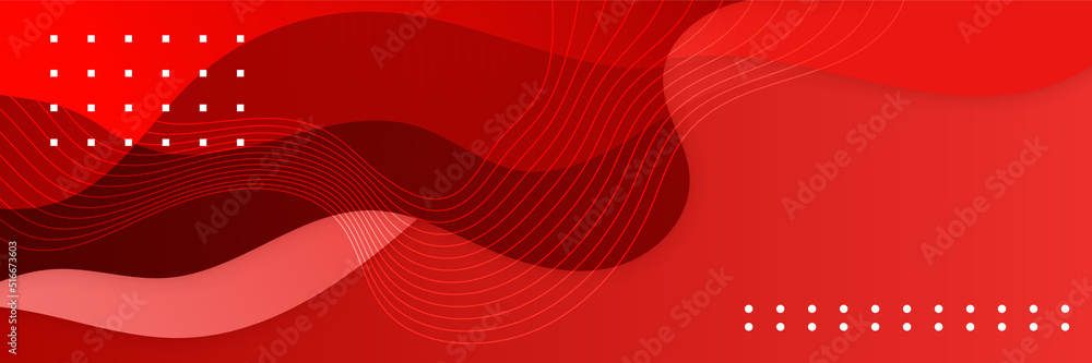Fototapeta premium Abstract lines pattern technology on red gradients background. Vector abstract graphic design banner pattern background template.
