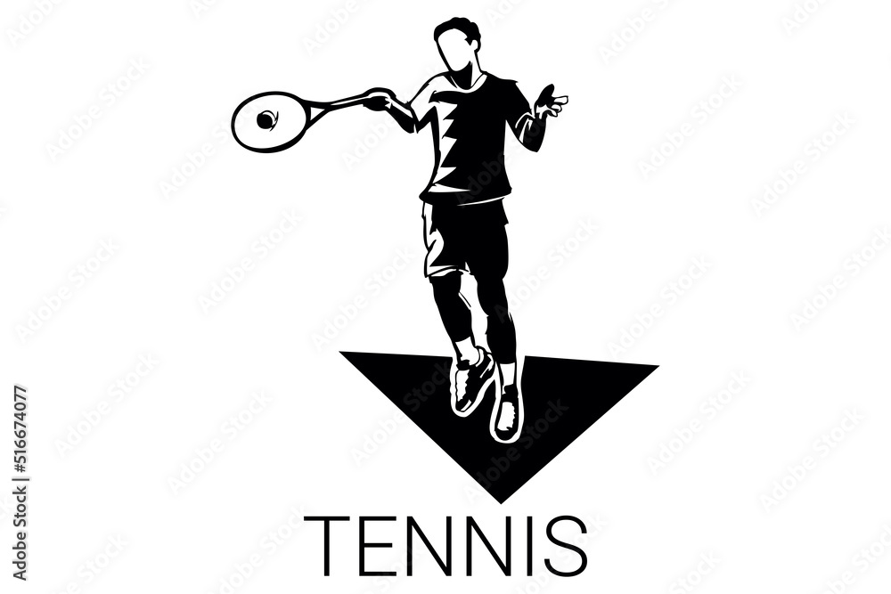 Tennis sport vector line icon. sportman, equipment sign. sport pictogram illustration.