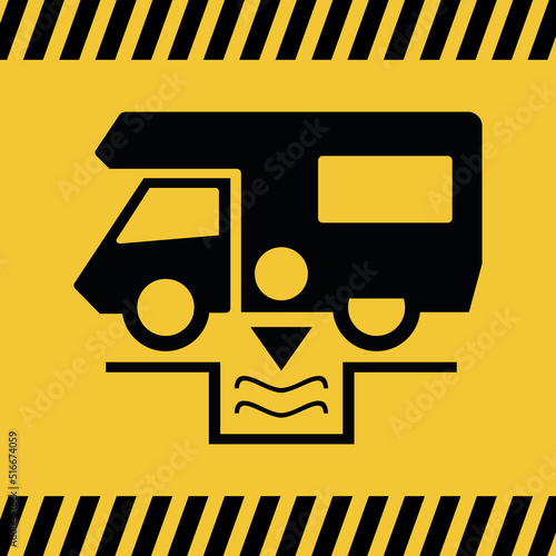 Logo aire de service de camping-car.