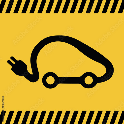 Logo véhicule électrique.