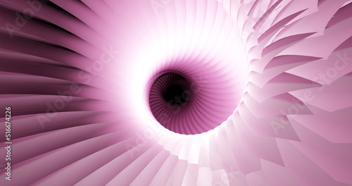 Render with low poly pink spiral