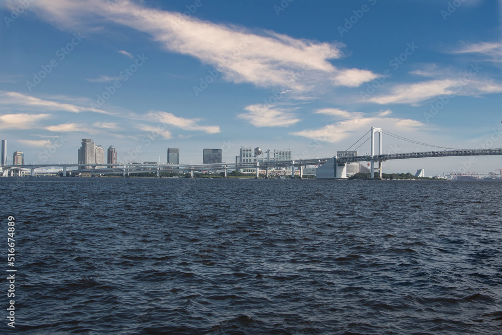Sumida River and Rainbow Bridge in Tokyo