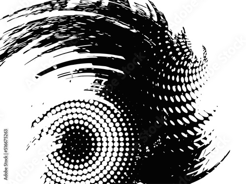 Abstract grunge background, vector EPS10. Artistic effects - dry brush, halftone effect. Vector without gradient with copy-space.