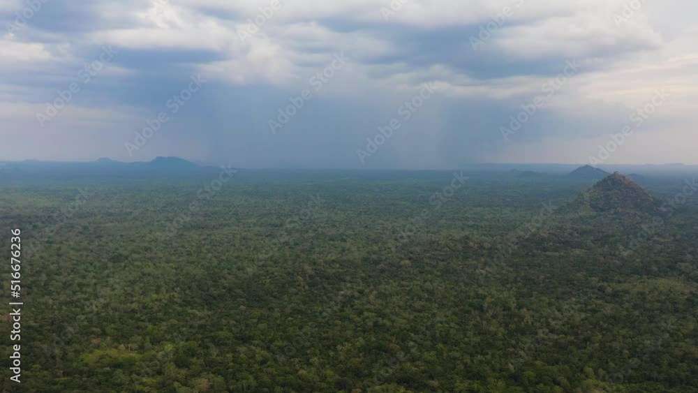 Aerial view of forest and tropical vegetation in the lowland part of Sri Lanka. Aerial view of forest and tropical vegetation in the lowland part of Sri Lanka.