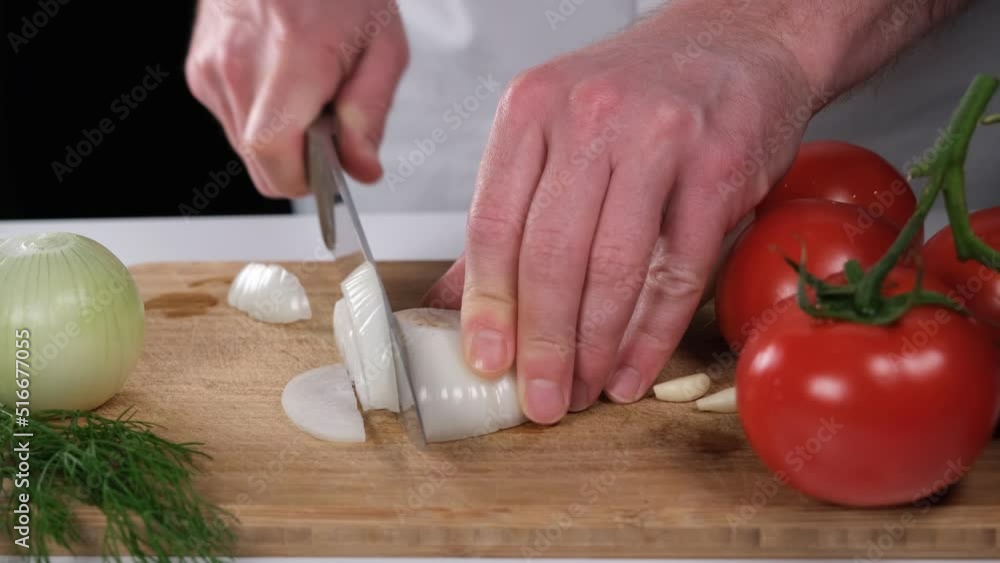 chef chopping onions chef chopping onions