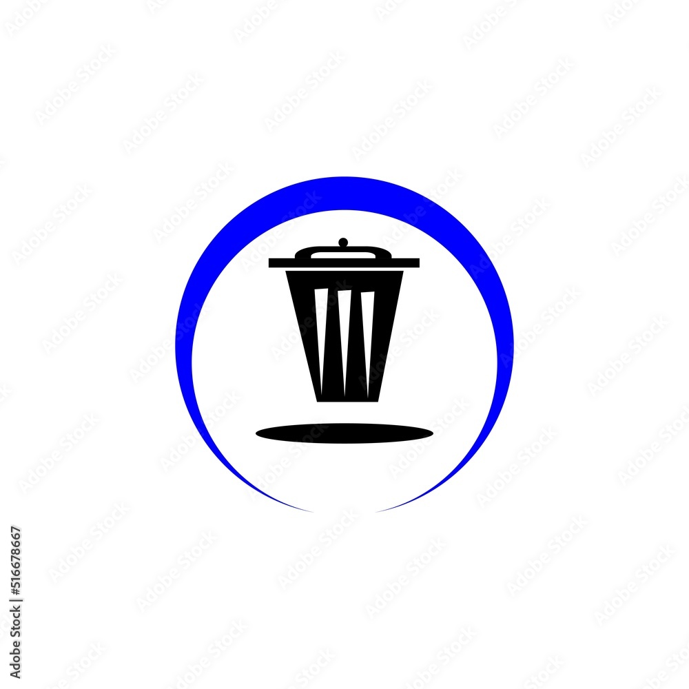 trash can icon vector drawing