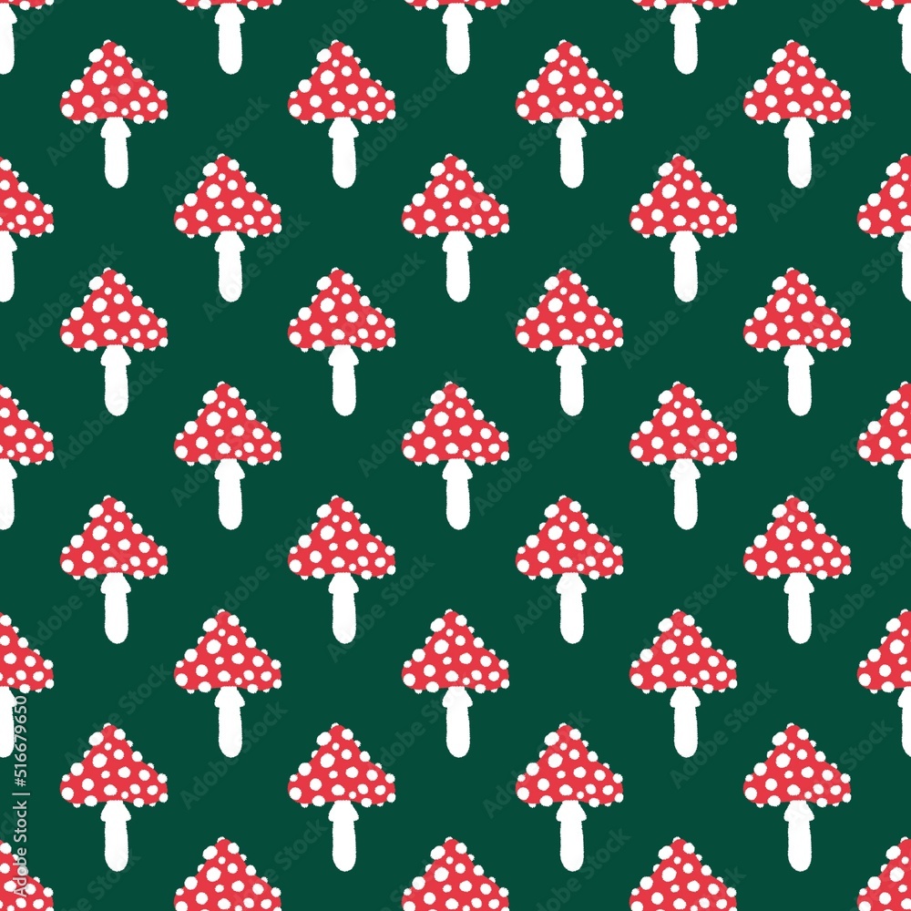 Autumn forest seamless cartoon mushrooms pattern for fabrics and kids and wrapping paper and linens and hobbies Autumn forest seamless cartoon mushrooms pattern for fabrics and kids and wrapping paper and linens and hobbies