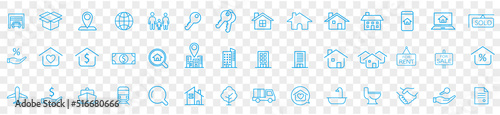 Real Estate icons collection vector