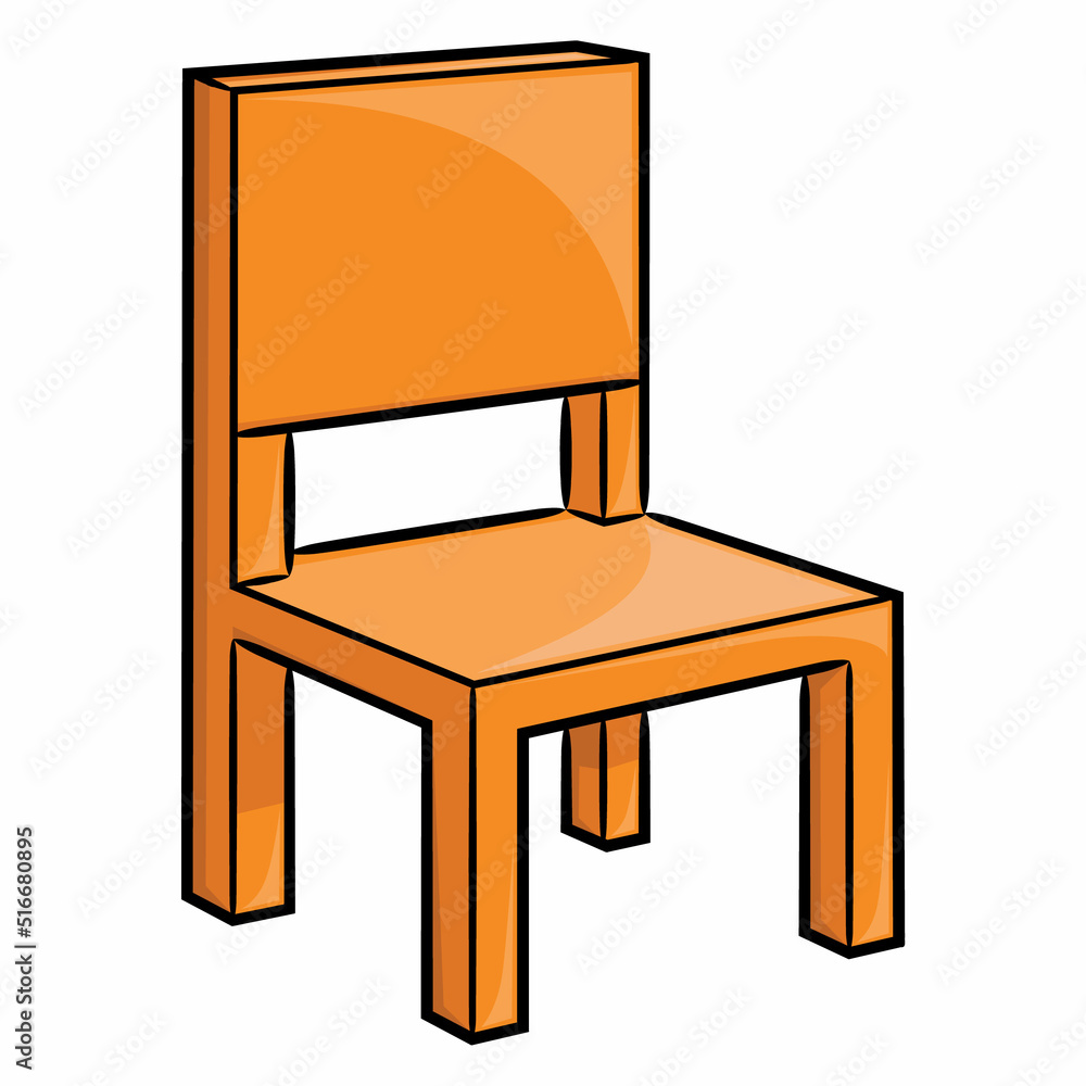 Chair cartoon Stock Vector | Adobe Stock