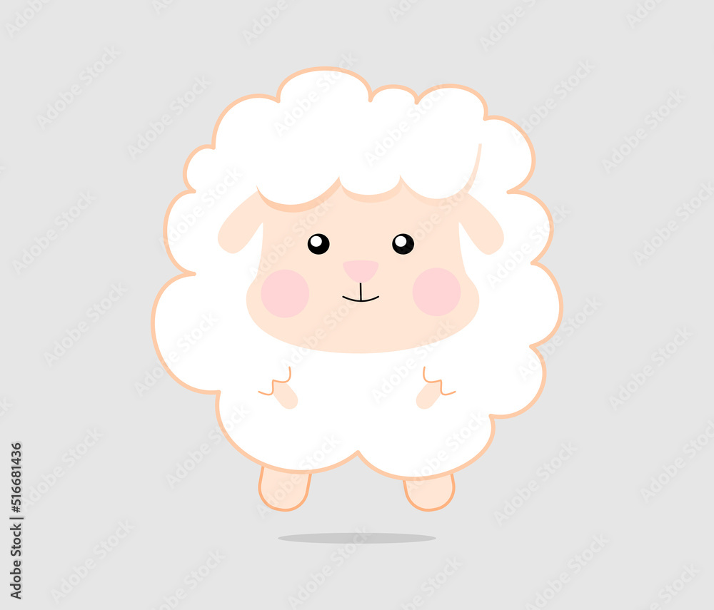 Cute little sheep cartoon
