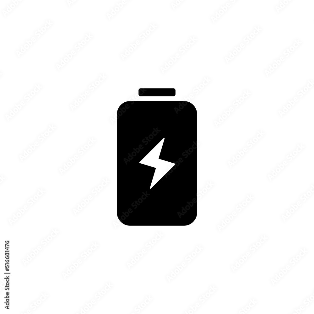 Battery simple flat icon design vector Battery simple flat icon design vector