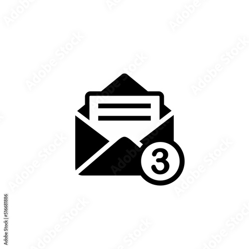 Email notification icon vector. Message notification icon