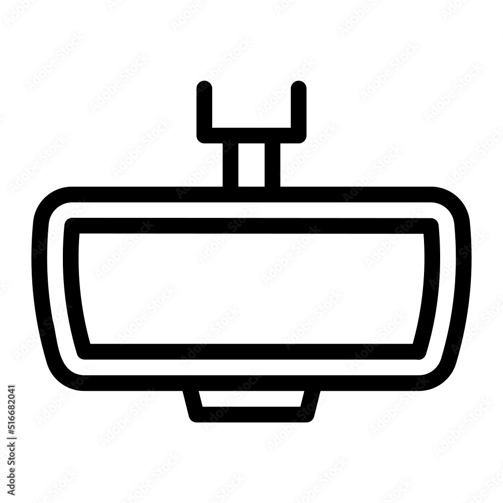 rearview line icon rearview line icon