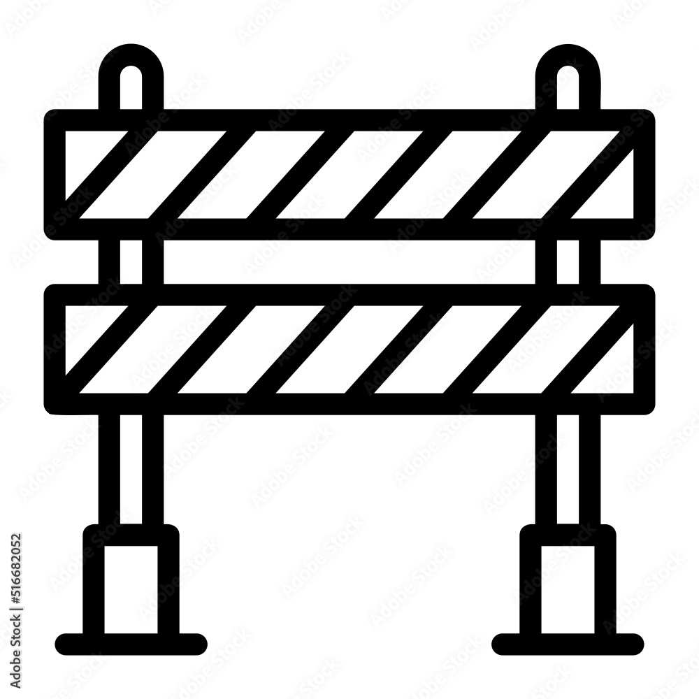 traffic barrier line icon traffic barrier line icon