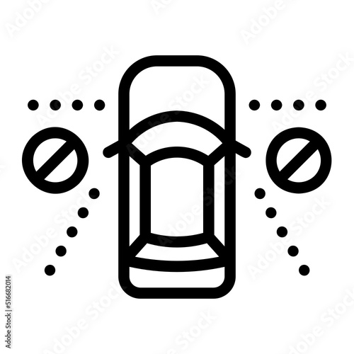 blind spot line icon