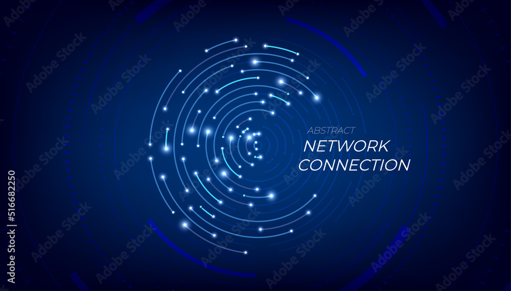 Abstract network connection. Futuristic connection circle background. Abstract network connection. Futuristic connection circle background.