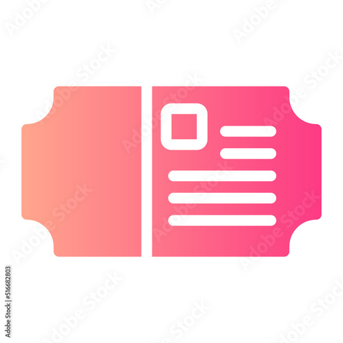 ticket gradient icon