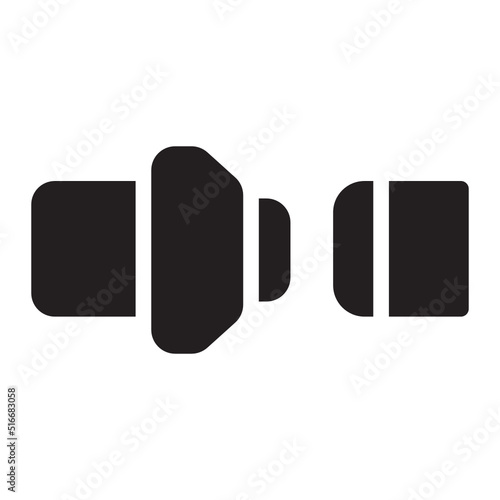 seat belt glyph icon