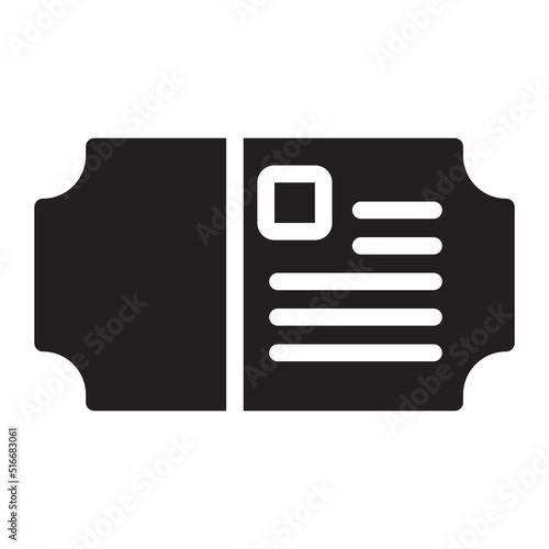 ticket glyph icon