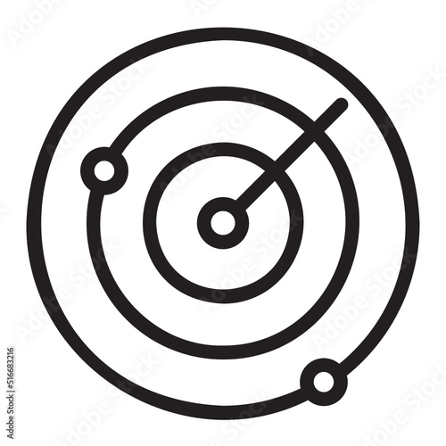 radar line icon