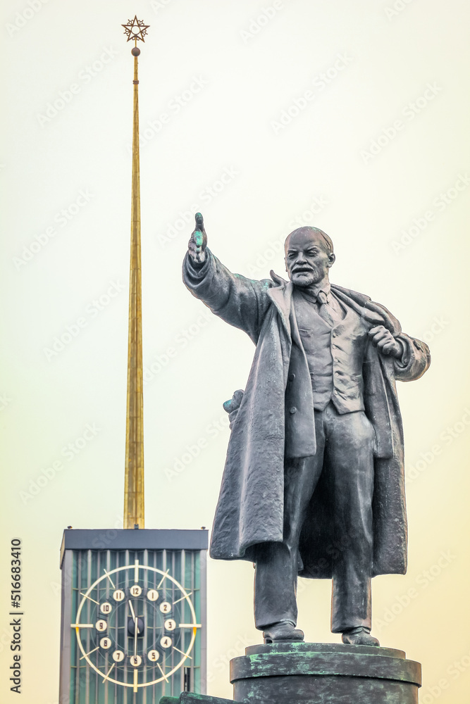 Vladimir Lenin monument in St. Petersburg, Russia