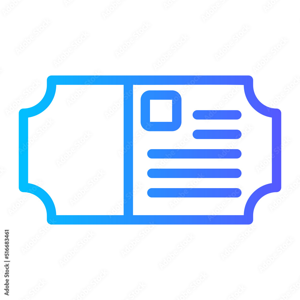 ticket gradient icon ticket gradient icon