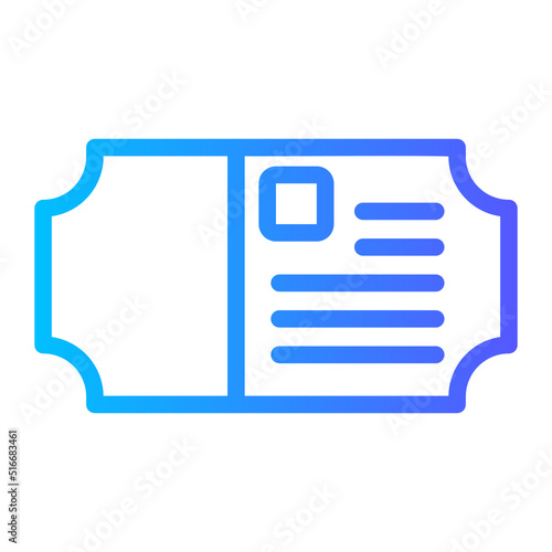 ticket gradient icon