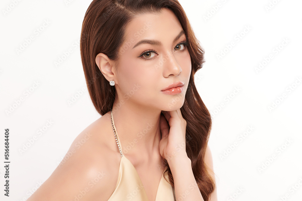 Beautiful young asian woman with clean fresh skin on white background, Face care, Facial treatment, Cosmetology, beauty and spa, Asian women portrait. Beautiful young asian woman with clean fresh skin on white background, Face care, Facial treatment, Cosmetology, beauty and spa, Asian women portrait.
