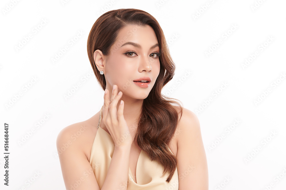 Beautiful young asian woman with clean fresh skin on white background, Face care, Facial treatment, Cosmetology, beauty and spa, Asian women portrait. Beautiful young asian woman with clean fresh skin on white background, Face care, Facial treatment, Cosmetology, beauty and spa, Asian women portrait.