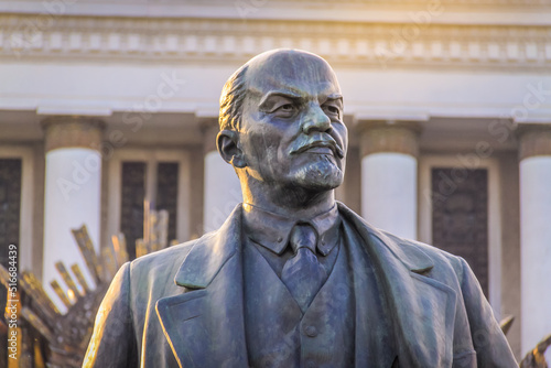 Lenin monument in VDNKh square, Moscow, Russia
