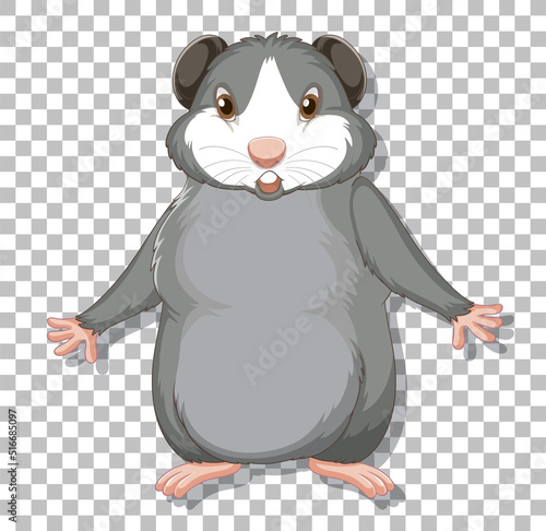 Hamster in cartoon style