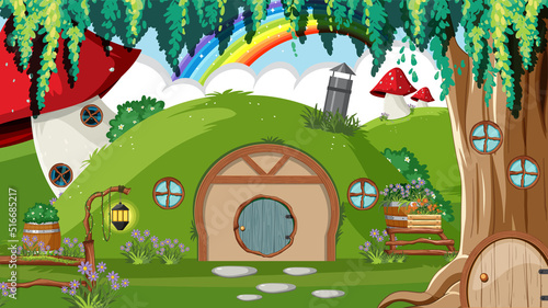 Hobbit house in the forest