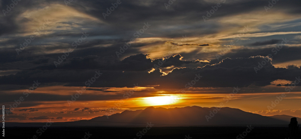Western sunset Colorado