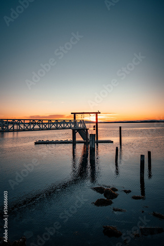 pier at sunset located in Sidney, Vancouver Island, British Columbia, Canada near Victoria, Swartz Bay, Tofino © Tamara