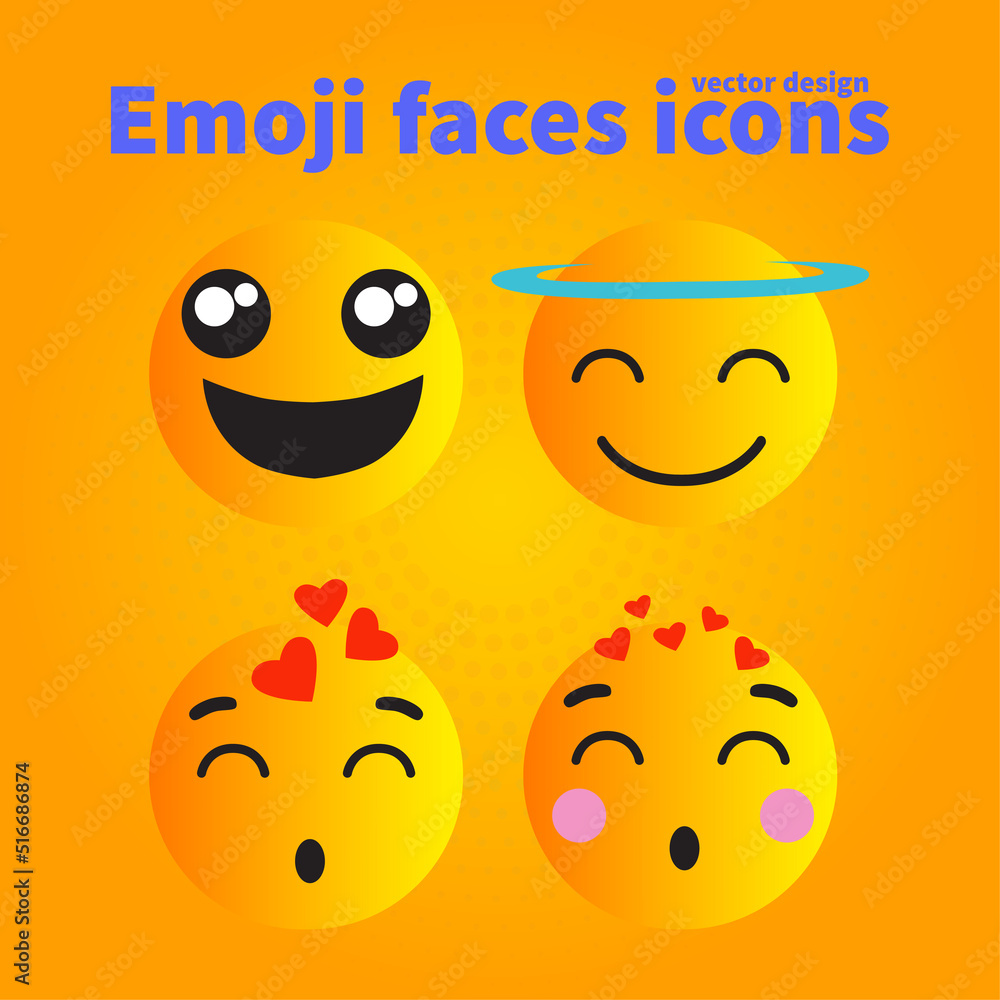 Emoji faces icons vector design bad and good review happy and sad reaction Emoji faces icons vector design bad and good review happy and sad reaction