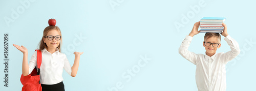 Cute little schoolchildren ...