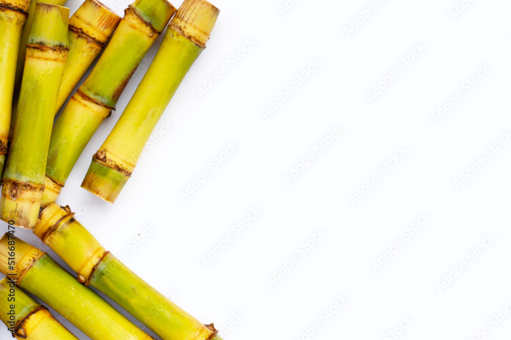 Fototapeta premium Sugar cane on white background.