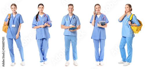 Set of medical students iso...