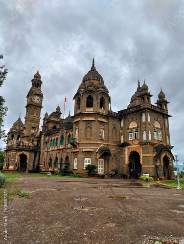 New Palace or Shahu Palace, Kolhapur city. Heritage structure built in black polished stone