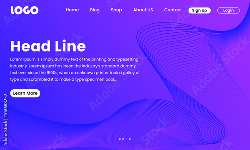 WEB background, Banner, First page background. Landing page template. Vector illustration. EPS 10
