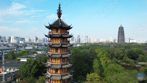 Tianning Temple and Hongmei Park, Changzhou, China photo