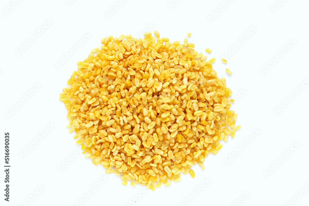 Deep fried mung bean on white Deep fried mung bean on white